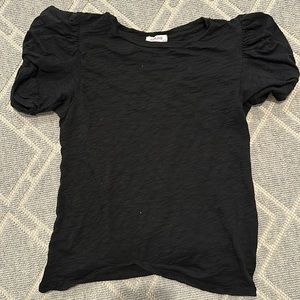 Goldie black puff sleeve t-shirt